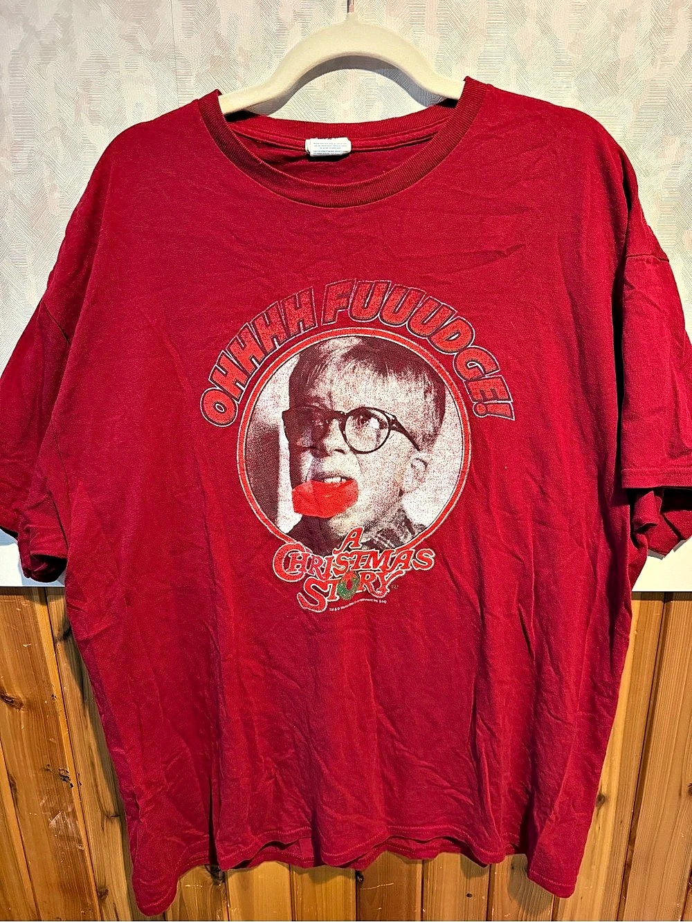 Gildan A Christmas Story Ohh Fuuudge Graphic T-Shirt Graphic Tee Red XL